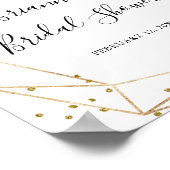 Geometric Gold Glitter Vrijgezellenfeest Welkom Poster (Hoek)