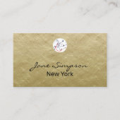 Geometric Gold Gradient Visitekaartje (Voorkant)