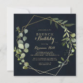 Geometric Gold Green Brunch Bubble Vrijgezellenfee Kaart (Voorkant)