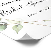 Geometric Gold Green Foliage Vrijgezellenfeest Wel Poster (Hoek)