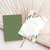 Geometric Gold Greenery 50th Wedding Jubileum Kaart