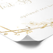 Geometric Gold Greenery Fall Custom Text Sign Poster (Hoek)