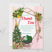 Geometric Gold Kerstmis Hartelijk dank Bedankkaart (Voorkant)