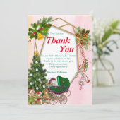 Geometric Gold Kerstmis Hartelijk dank Bedankkaart (Staand voorkant)