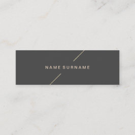 Geometric Gold Modern minimalistisch donkergrijs Mini Visitekaartje