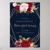 Geometric Gold Red Blue Rehearings Welcome Poster (Voorkant)