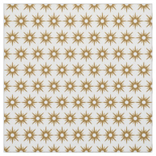  Geometric Gold Starburst Patroon Stof
