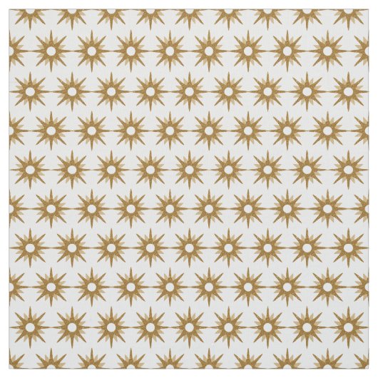  Geometric Gold Starburst Patroon Stof (Swatch)