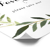 Geometric Gold Tropical Calligraphy Favors Sign Poster (Hoek)