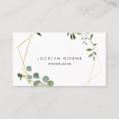 Geometric Gold Tropical Green Visitekaartje (Voorkant)
