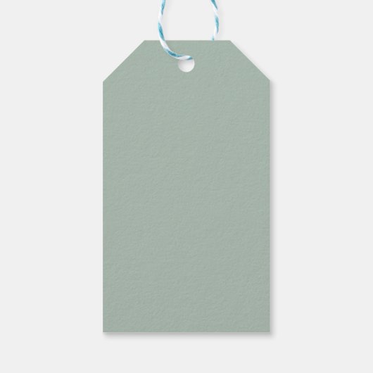 Geometric Gold Tropical Green Weduwen Welkom Cadeaulabel (Achterkant)