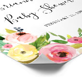 Geometric Gold Tropical Herfst Baby shower Welkom Poster (Hoek)