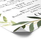 Geometric Gold Tropical Wedding Drinks Menu Sign Poster (Hoek)