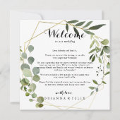 Geometric Gold Tropical Wedding Welcome Letter (Voorkant)