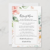 Geometric Gold Wedding Kissing Menu Game Kaart (Voorkant)