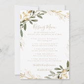 Geometric Gold Wedding Kissing Menu Game Kaart (Voorkant)