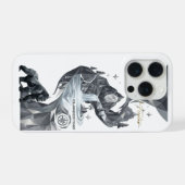 “Geometric Gorilla iPhone Case – Silver Jungle  Hoesje (Achterkant horizontaal)