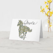 Geometric Grace Horse van de kaart gevouwen door S (Gele Bloem)
