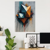 Geometric Graffiti Splash Poster (Thuiskantoor)
