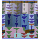  Geometric Graphic Motif Modern Trend  Douchegordijn (Voorkant)
