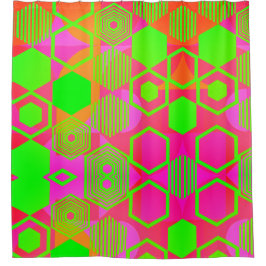 Geometric Graphic Motif Modern Trend Douchegordijn