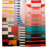 Geometric Graphic Motif Modern Trend  Douchegordijn (Voorkant)
