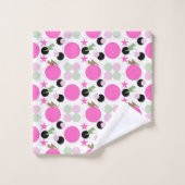 Geometric graphic power girl bad handdoek (Wasdoekje)