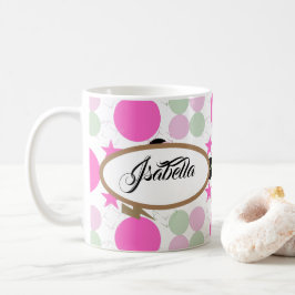 Geometric graphic power girl koffiemok