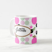 Geometric graphic power girl koffiemok (Voorkant links)