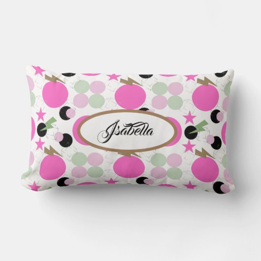 Geometric graphic power girl kussen (Voorkant)