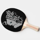 Geometric Gray Wolf Tafeltennisbatje (Zijkant)