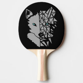 Geometric Gray Wolf Tafeltennisbatje