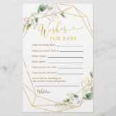 Geometric Greenery Baby in Bloom Wensen voor Baby (Voorkant)