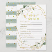 Geometric Greenery Baby in Bloom Wensen voor Baby (Voorkant / Achterkant)