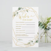 Geometric Greenery Baby in Bloom Wensen voor Baby (Staand voorkant)