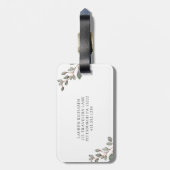 Geometric Greenery | Het avontuur begint Citaat Bagagelabel (Achterkant verticaal)