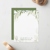 Geometric Greenery Notitiekaartje (Voorkant / Achterkant in situ)