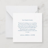 Geometric Greenery Wedding Budget Thank You Notitiekaartje (Achterkant)