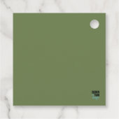 Geometric Greenery Wreath Bedankjes Labels (Achterkant)