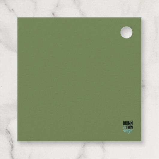 Geometric Greenery Wreath Bedankjes Labels (Achterkant)