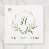 Geometric Greenery Wreath Bedankjes Labels (Voorkant)
