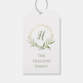Geometric Greenery Wreath Cadeaulabel (Voorkant)