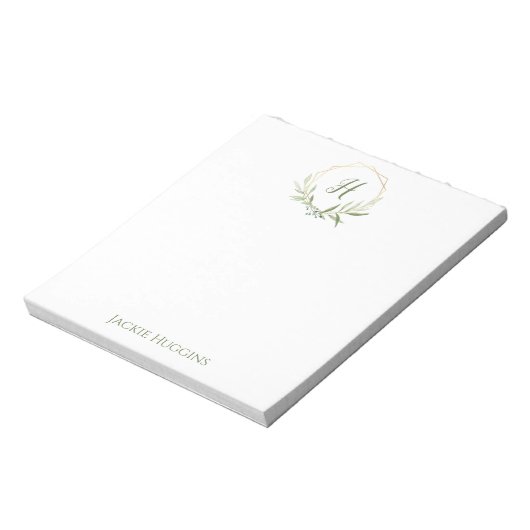 Geometric Greenery Wreath Notitieblok (Linkerzijde)