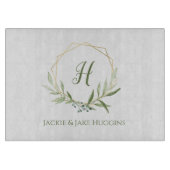 Geometric Greenery Wreath Snijplank (Voorkant)