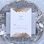 Geometric Grey Gatsby Wedding RSVP