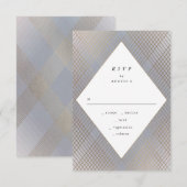 Geometric Grey Gatsby Wedding RSVP (Voorkant / Achterkant)