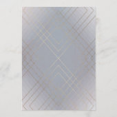 Geometric Grey Gold Gatsby Calligraphy Wedding Kaart (Achterkant)