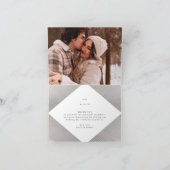 Geometric Grey Gold Gatsby Weddenschap Hartelijk d Bedankkaart (Binnen)