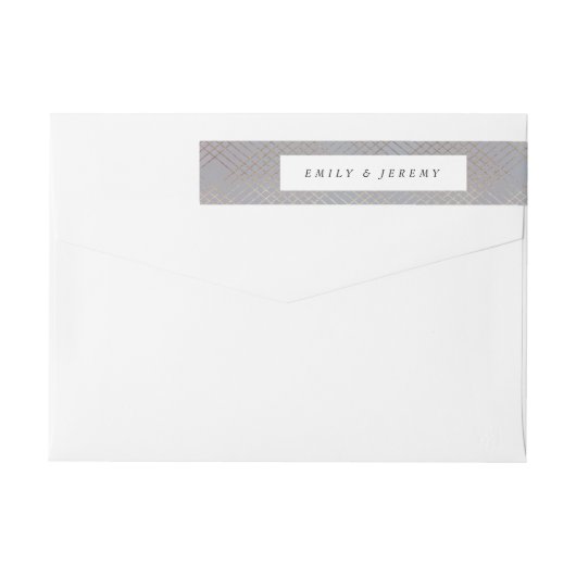 Geometric Grey Gold Gatsby Wedding (Achterkant)