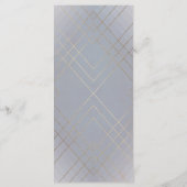 Geometric Grey Gold Gatsby Wedding Programme Programmakaart (Achterkant)